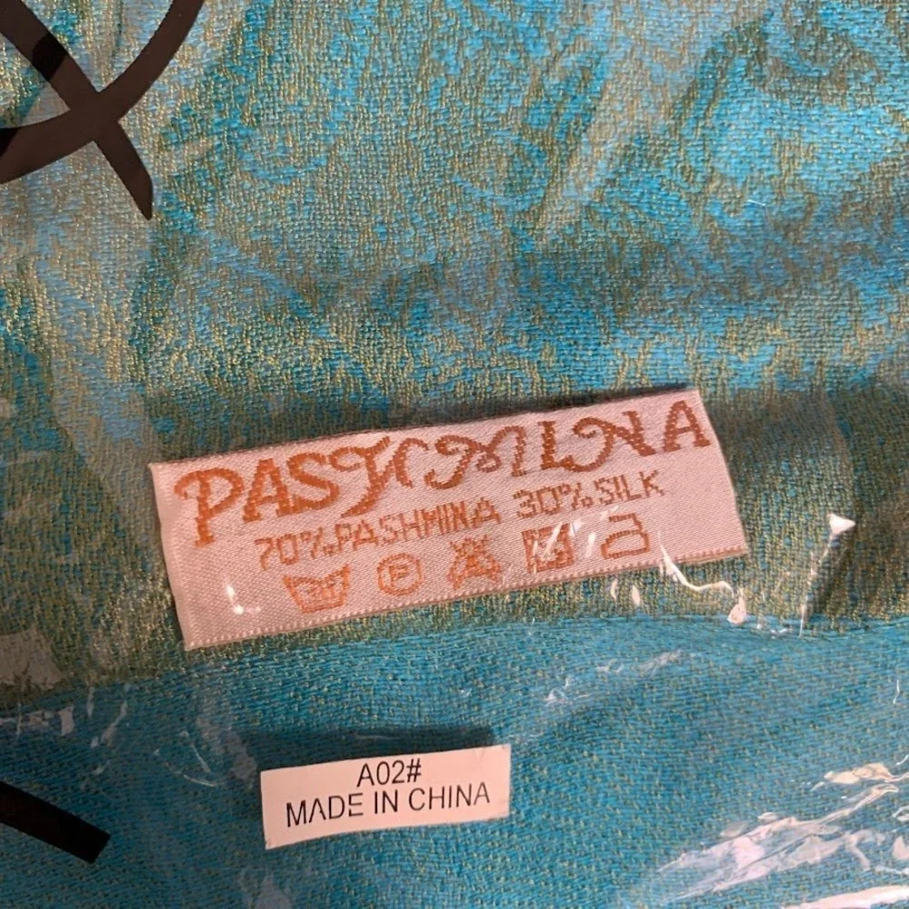Pashmina Paisley Print Fringe Scarf Shawl Wrap  Silk Boho‎ Womens NEW